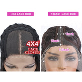 T Part Bob Lace Front Human Hair Wig - Brazilian Straight Short Bob